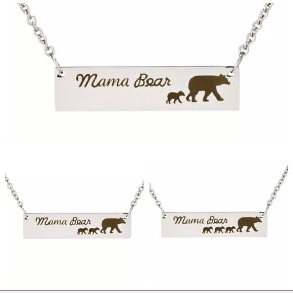 Mama Bear 6 Kids Necklace Mother’s Day Gift Present - Picture 5 of 6